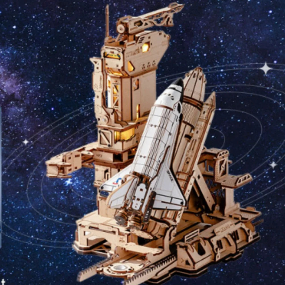 ROKR 3D Wooden Puzzle – Space Shuttle Model Kit for Adults