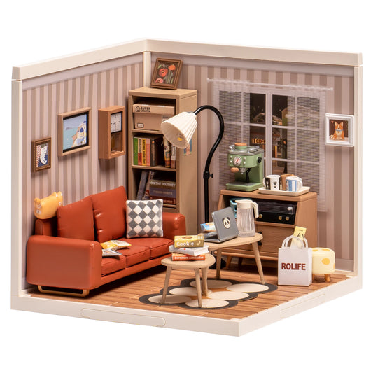 Rolife DIY Miniature House 3D Puzzle Model Cozy Living Lounge