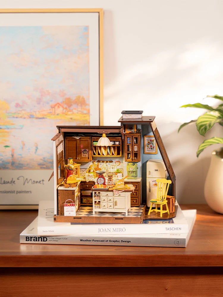 Rolife Baking Kitchen – DIY Wooden Miniature Dollhouse Kit