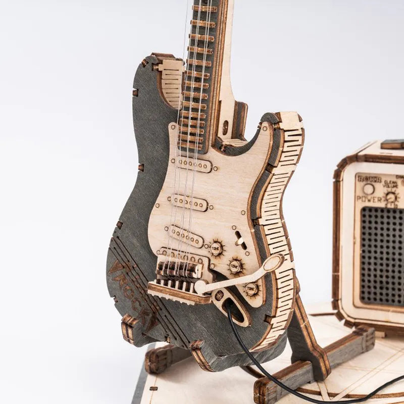 Electric Guitar Model 3D Wooden Puzzle