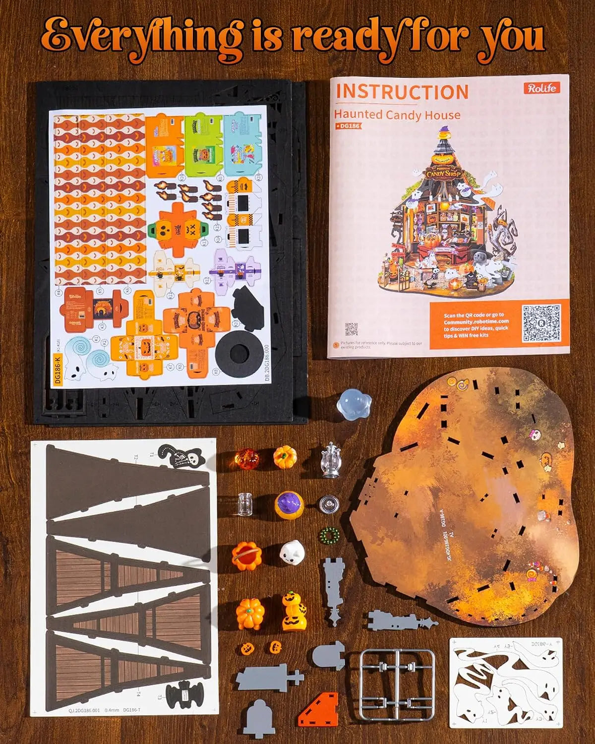 Rolife Haunted Candy House DIY Miniature Model Kit — Spooky Halloween Decor