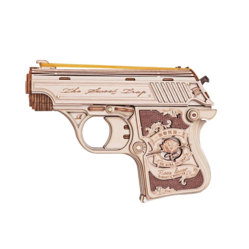 DIY Wooden Model Mini Gun Kit for Adults & Teens by Rokr