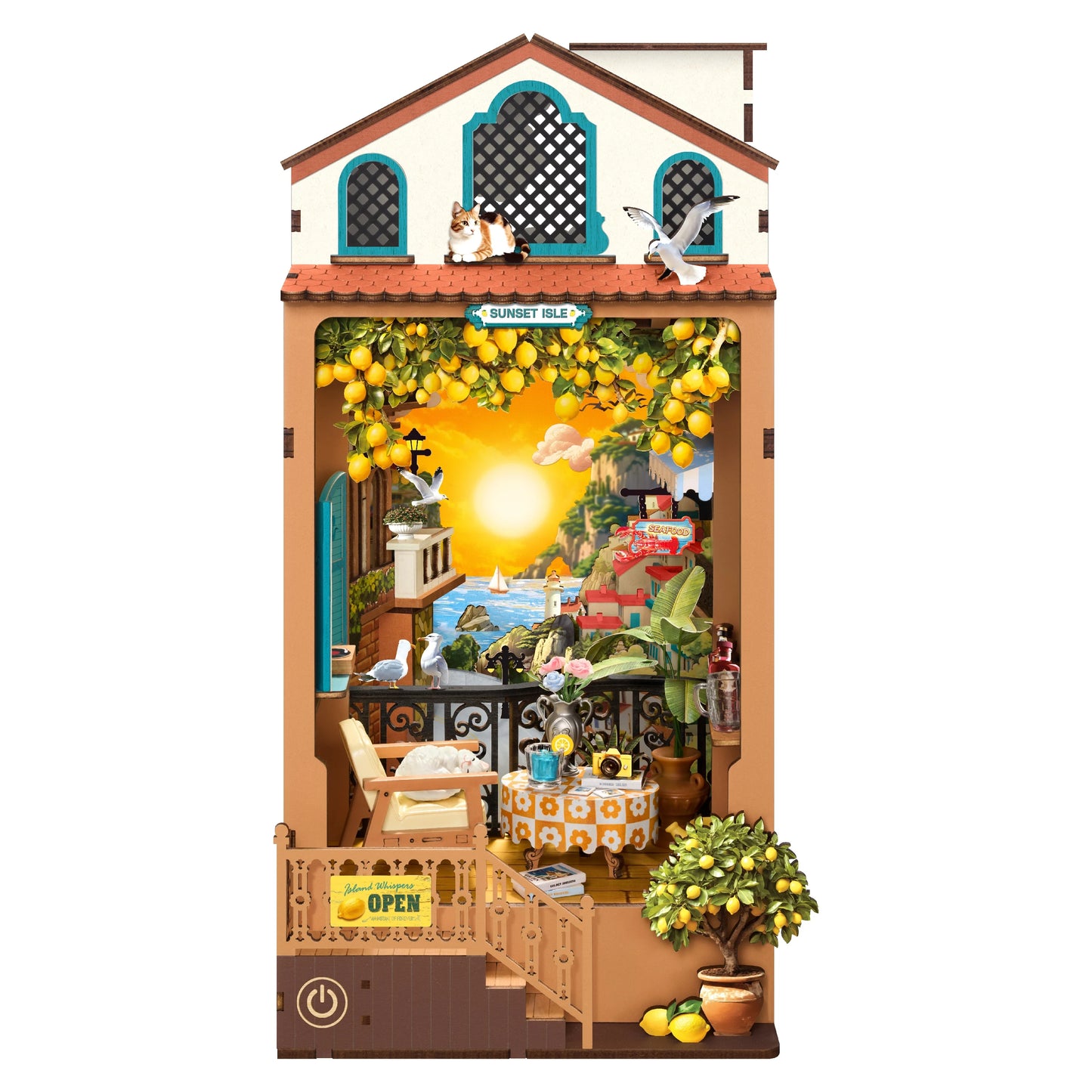 DIY Book Nook Kit Sunset Isle 3D Wooden Puzzle