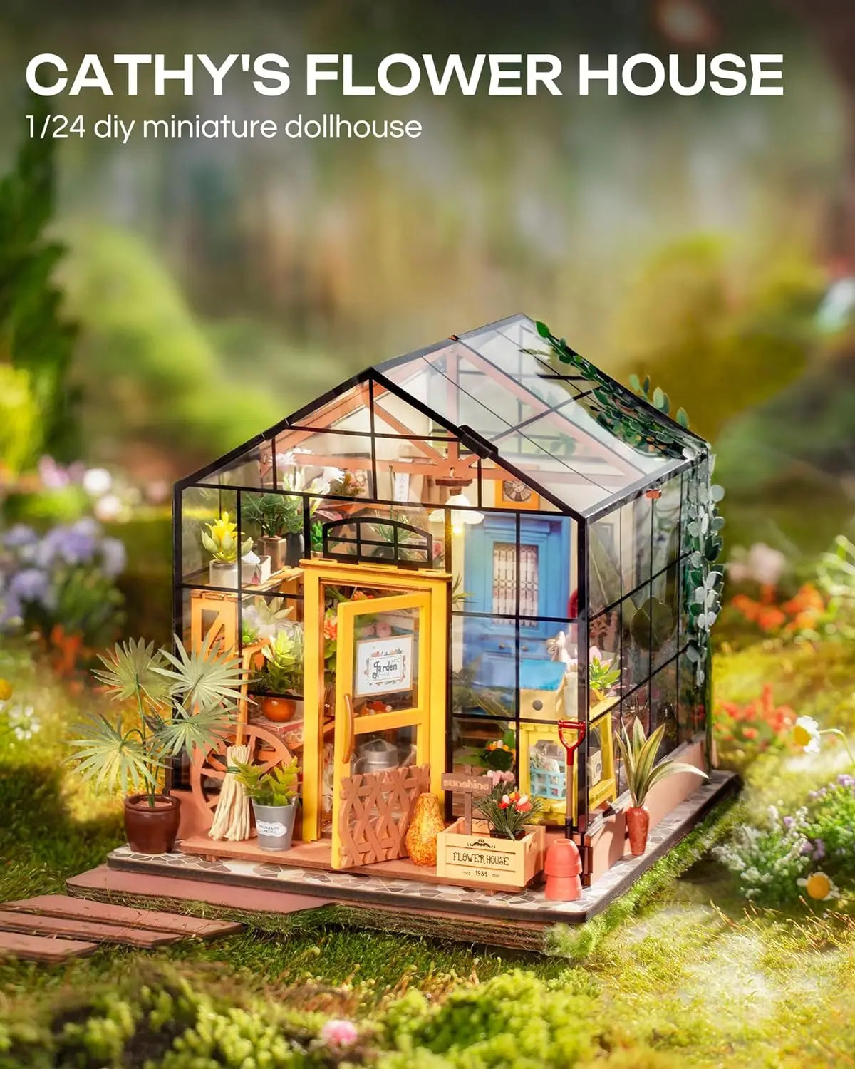 DIY Dollhouse  Mini Green House Cathy's Flower House