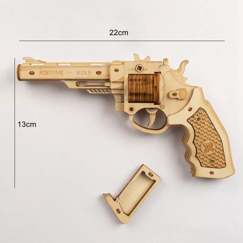 Gift of 3D Wooden Puzzle - CORSAC M60 Revolver Gun Toy
