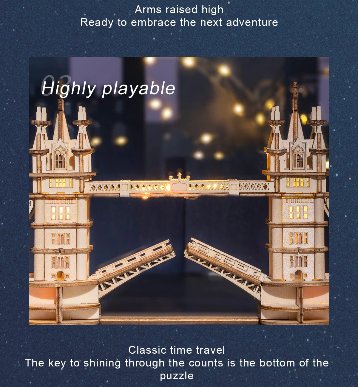 Big Ben and Tower Bridge 3D Wooden Puzzle Toy