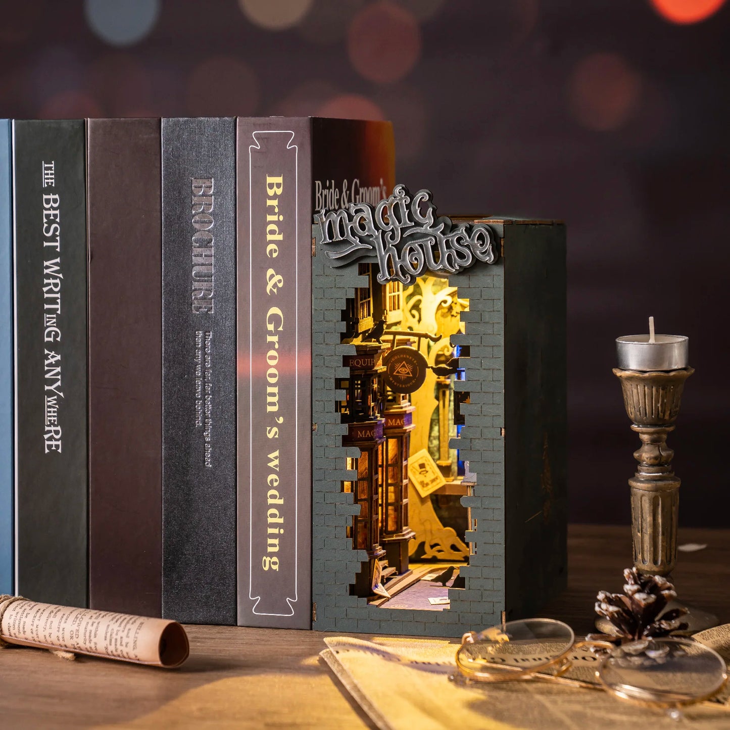 Book Nooks Series Stories in Books  DIY Wooden Miniature House Furniture