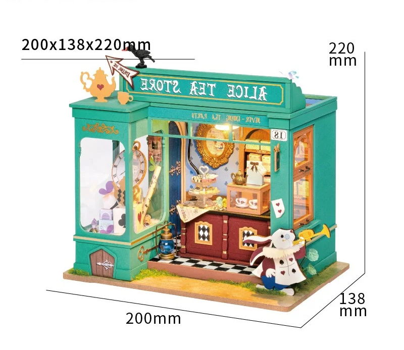 DollHouse: Kiki's Magic Emporium, Alice's Tea Store, Mose's Detective Agency, DIY KIT